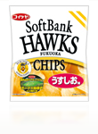 ソフトバンクホークスチップス うすしお味